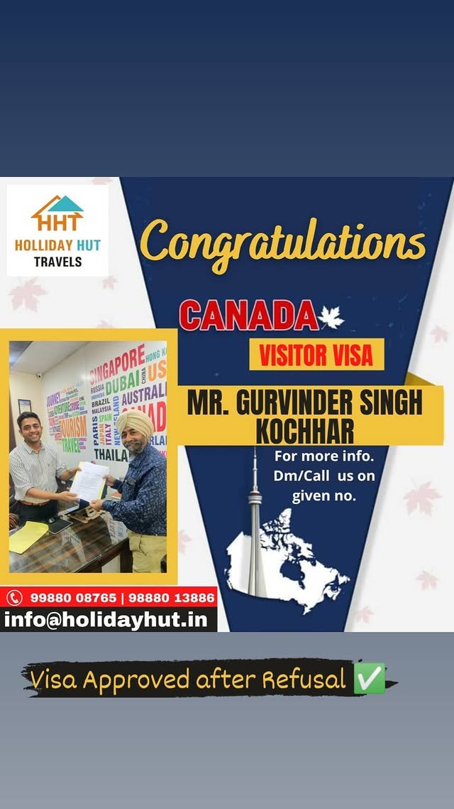 Canada visitor visa approved for Mr Gurvinder Singh Kochhar